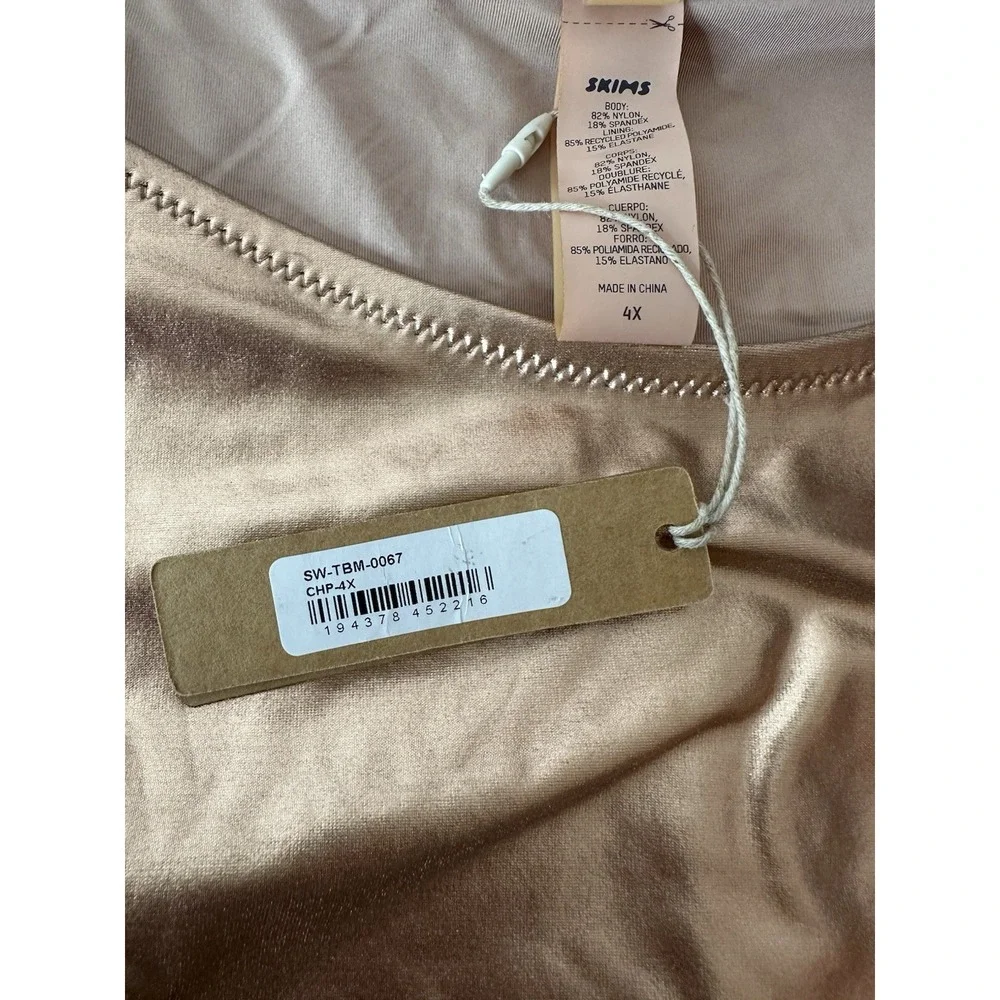Skims | Metallic Champagne Swim Skimpy Triangle Bottom Women's 4X Plus Beach New